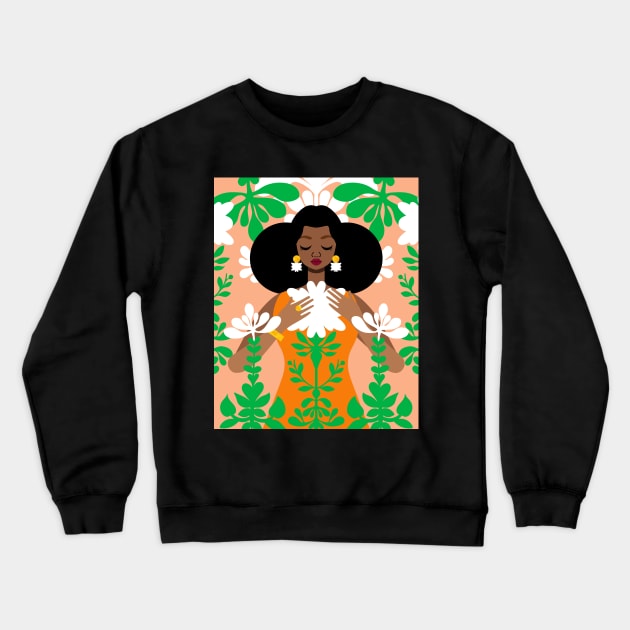 Nouveau Orange Crewneck Sweatshirt by tabithabianca